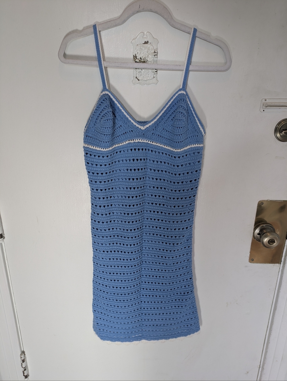 Crochet Spaghetti Strap Knit Dress